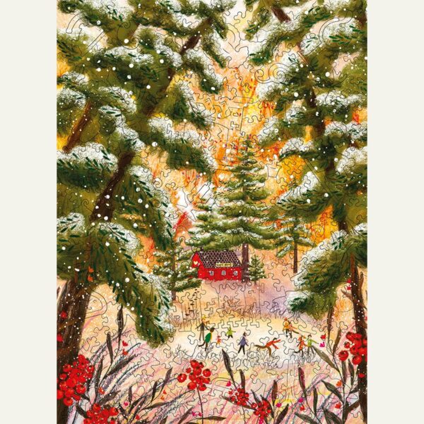 happy winter christmas jigsaw puzzle medium sized