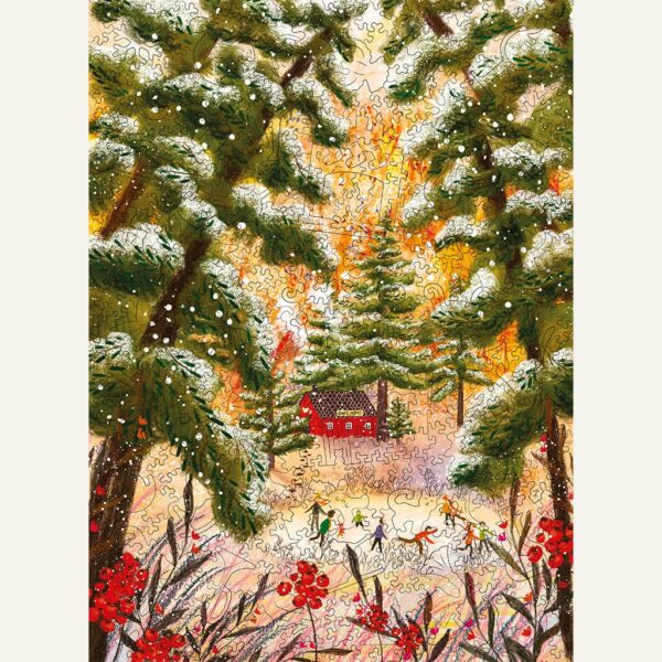 happy winter wooden jigsaw puzzle by inside adventure